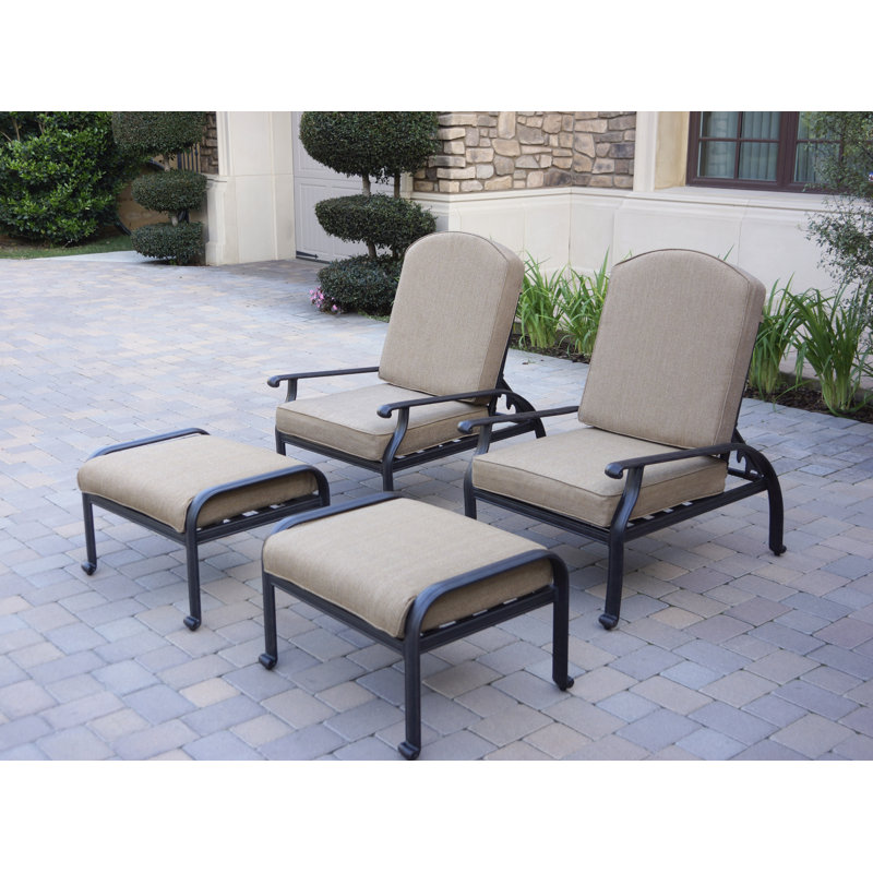 Three Posts Lebanon Recliner Patio Chair with Cushions and ...