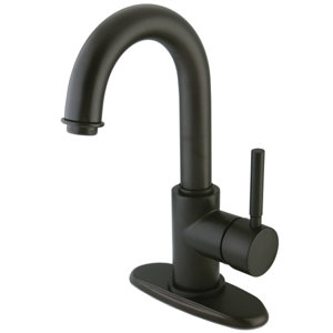 Concord Single Handle Bathroom Faucet with Brass Pop-Up Drain  and Optional Deck Plate