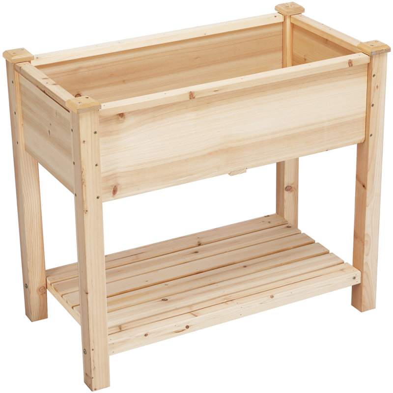 Arlmont Co Colyt 34 Ft X 18 Ft Wood Raised Garden Wayfair The garden bed with sticks is used to grow lentils. wayfair