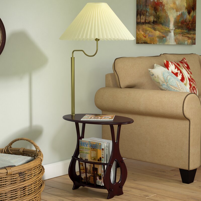 Darby Home Co Portersville Floor Lamp End Table Magazine Rack