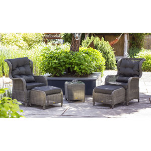 5-tlg. Polyrattan Lounge-Set mit Kissen von Esse..