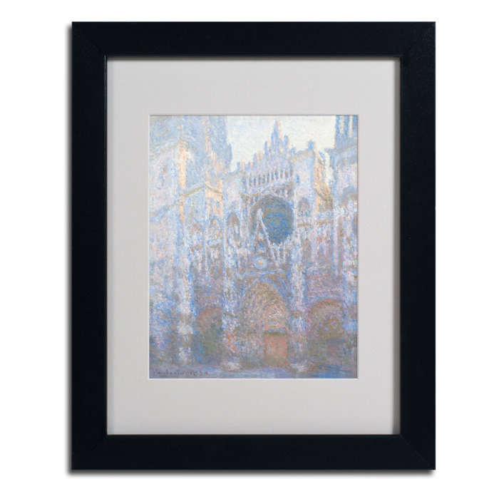 Trademark Art Rouen Cathedral West Facade 1894 By Claude Monet Matted Framed Painting Print Wayfair