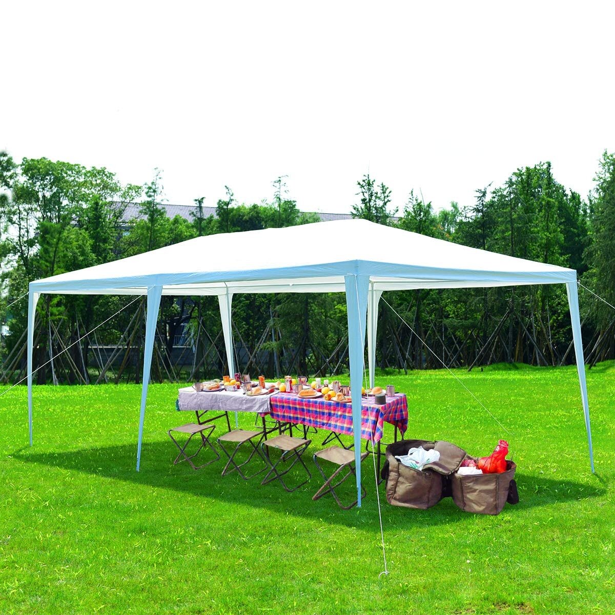 NEWNICY 10Ft X 20Ft Outdoor Wedding Party Canopy Tent In White Wayfair   10ftx 20ftoutdoor Wedding Party Canopy Tent In White 