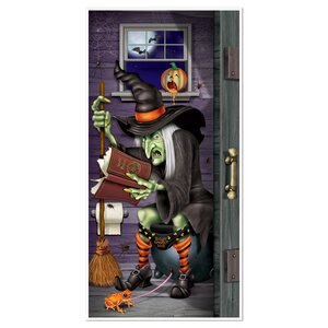 Halloween Witch Restroom Door Cover