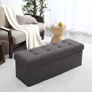 Hiroko Upholstered Flip Top Storage Bench