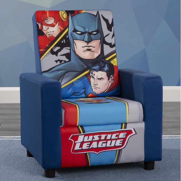 DC Super Friends Aquaman Delta Children Delta Children Kids Upholstered Chair Batman The Flash Multi Superman