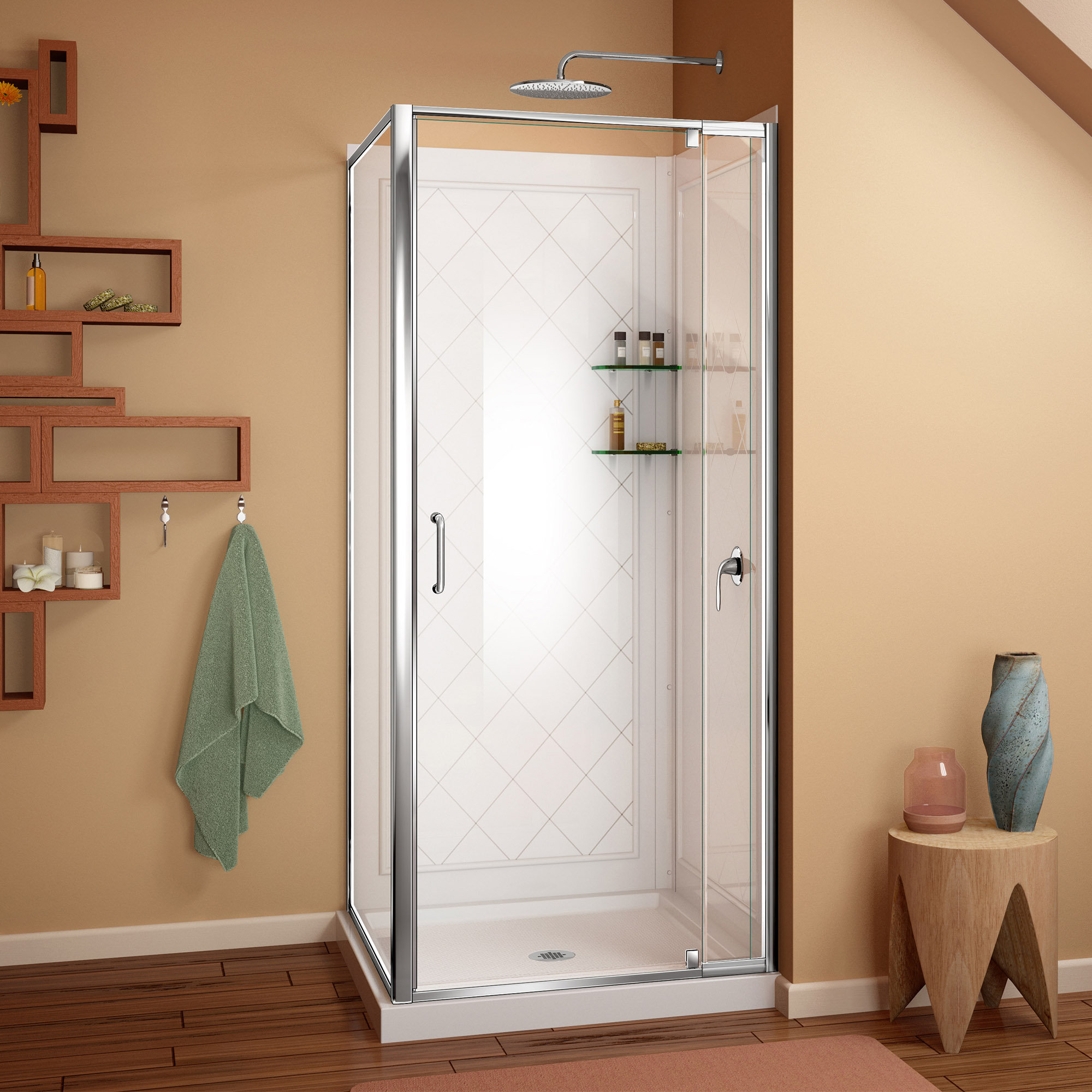 Dreamline Flex 36 X 76 75 Rectangle Pivot Shower Enclosure With