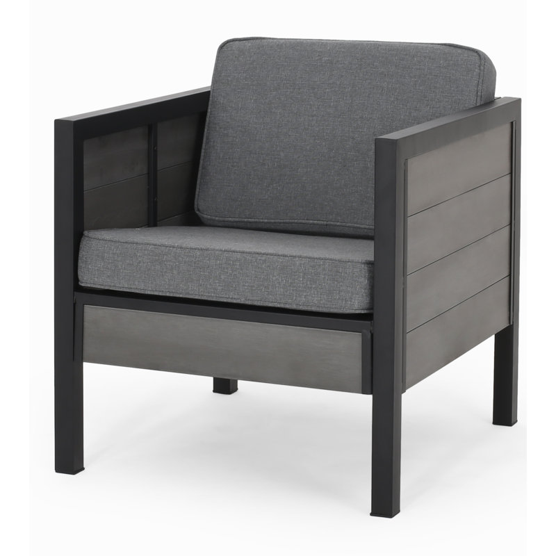 Parquet Outdoor Club Patio Chair With Cushions Reviews Joss Main
