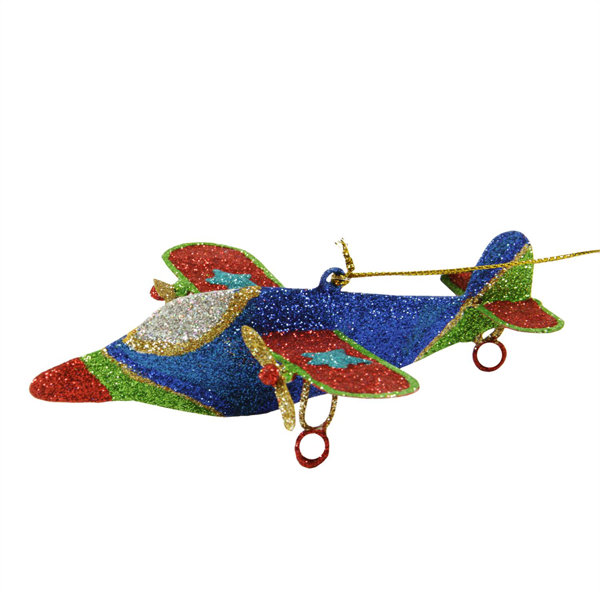 glitter toy airplane