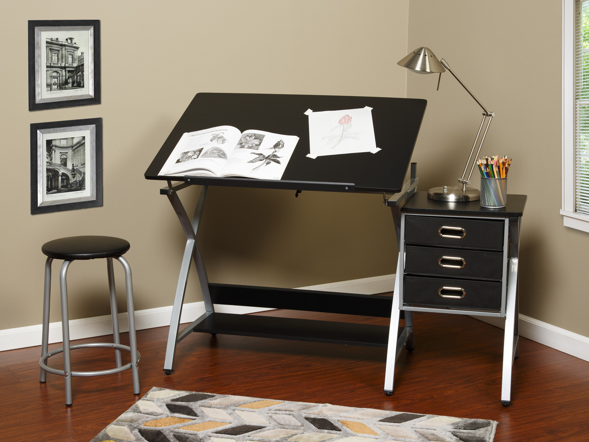 Symple Stuff Svendsen Drafting Table Reviews Wayfair