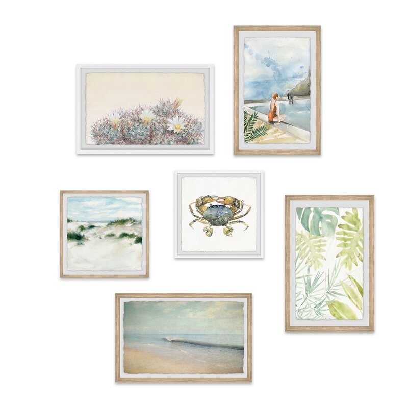 Paradise Reflections - 6 Piece Picture Frame Gallery Wall Set