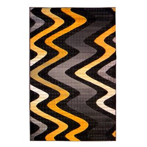 Trendz Black/Yellow Area Rug