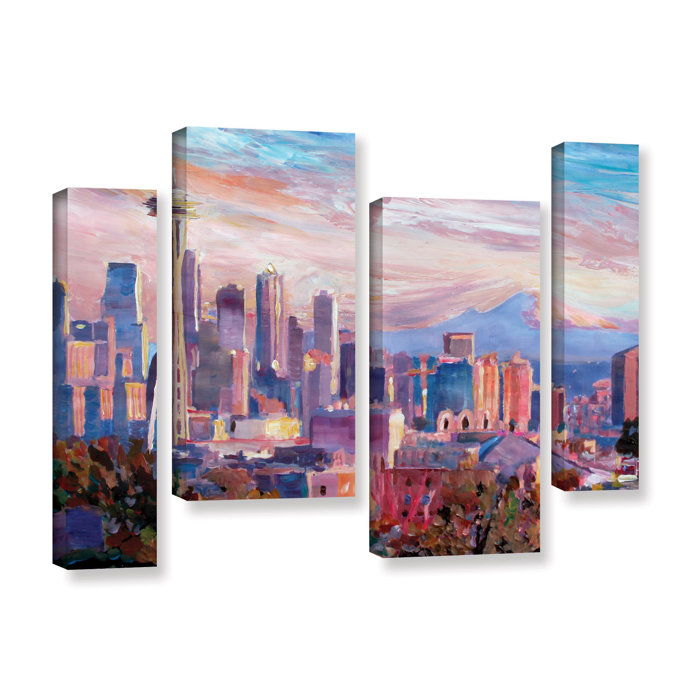 Artwall Seattle Skyline With Space Needle By Marcus Martina
