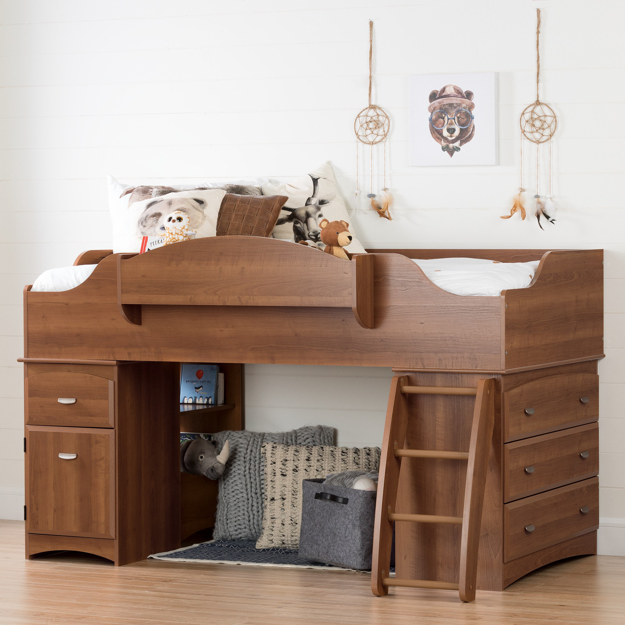 South Shore Imagine Twin Low Loft Bed With Drawers Reviews Wayfair