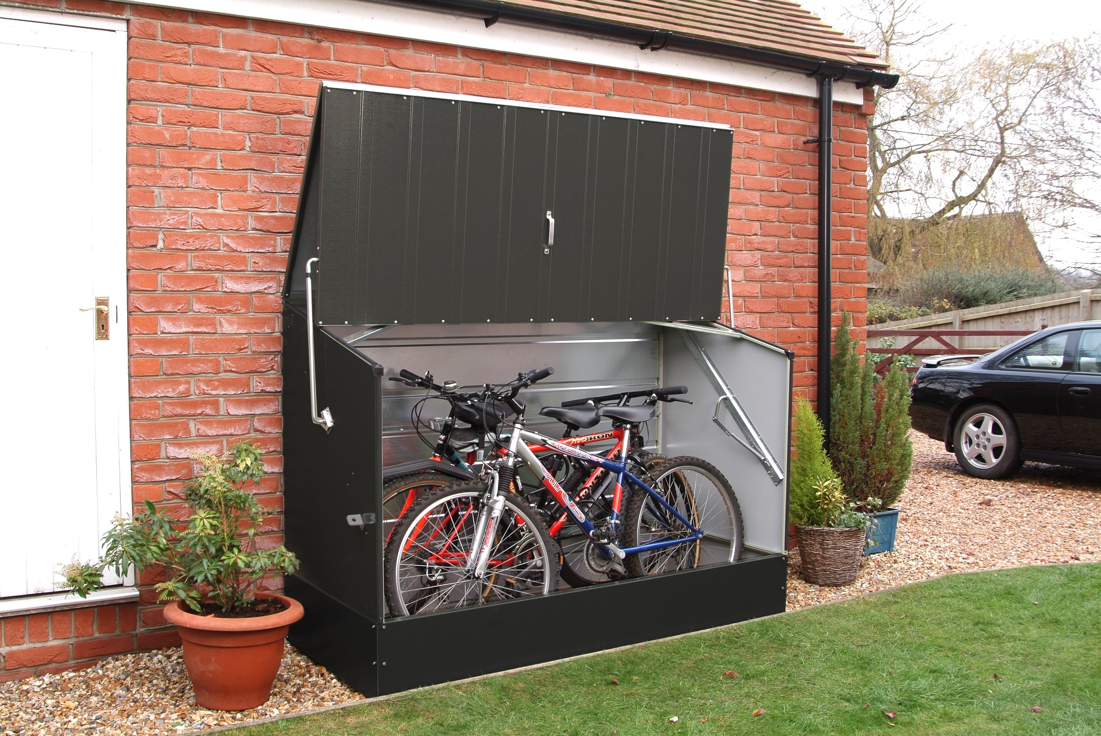 metal bike shed