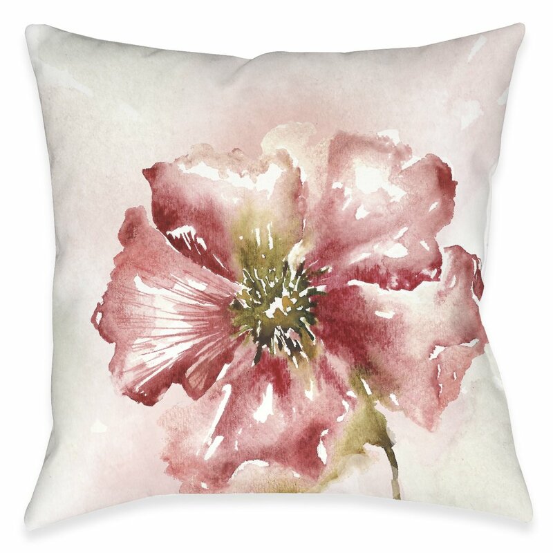 blush floral pillow