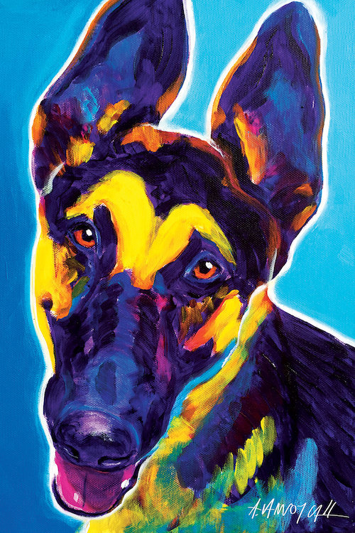 East Urban Home Ajax The German Shepherd Painting Print On Canvas Wayfair