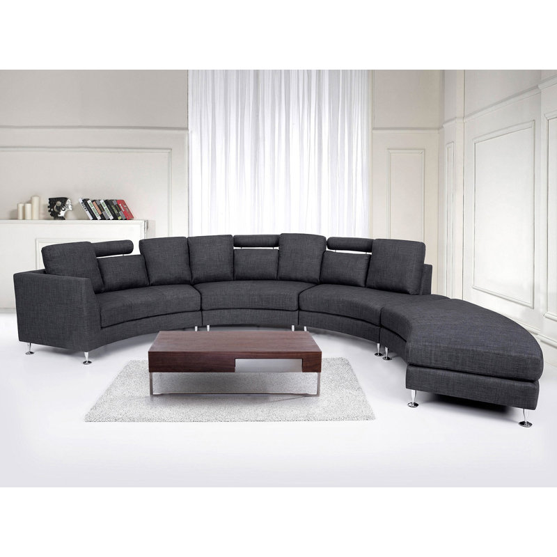 Orren Ellis Crivello Curved Sectional Sofa Wayfair Crivello Curved Sectional Sofa