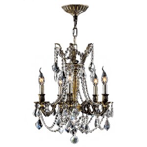 Radtke 5-Light Metal Crystal Chandelier