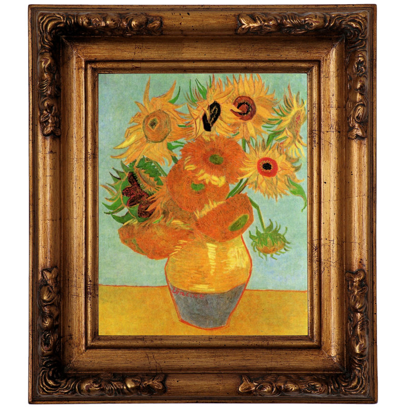 Vault W Artwork Still Life Vase With Twelve Sunflowers By