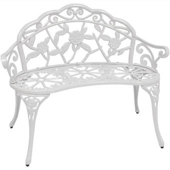August Grove Alfheim Metal Garden Bench Reviews Wayfair