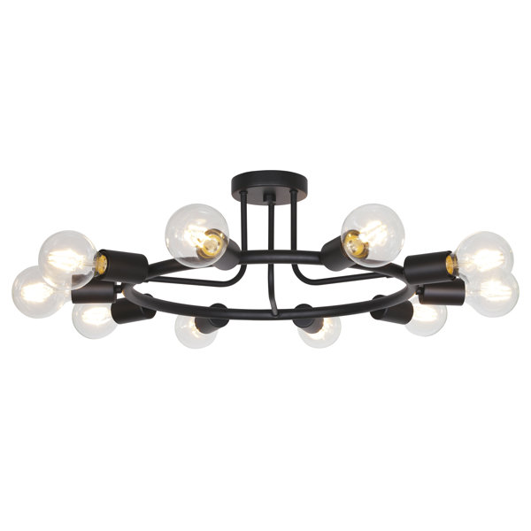 Semi flush wagon wheel light clearance