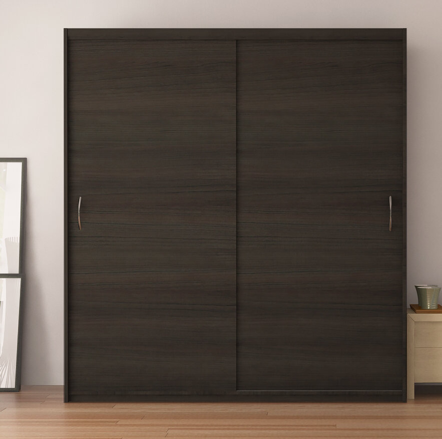 Brayden Studio Zanders Armoire With Sliding Doors Wayfair