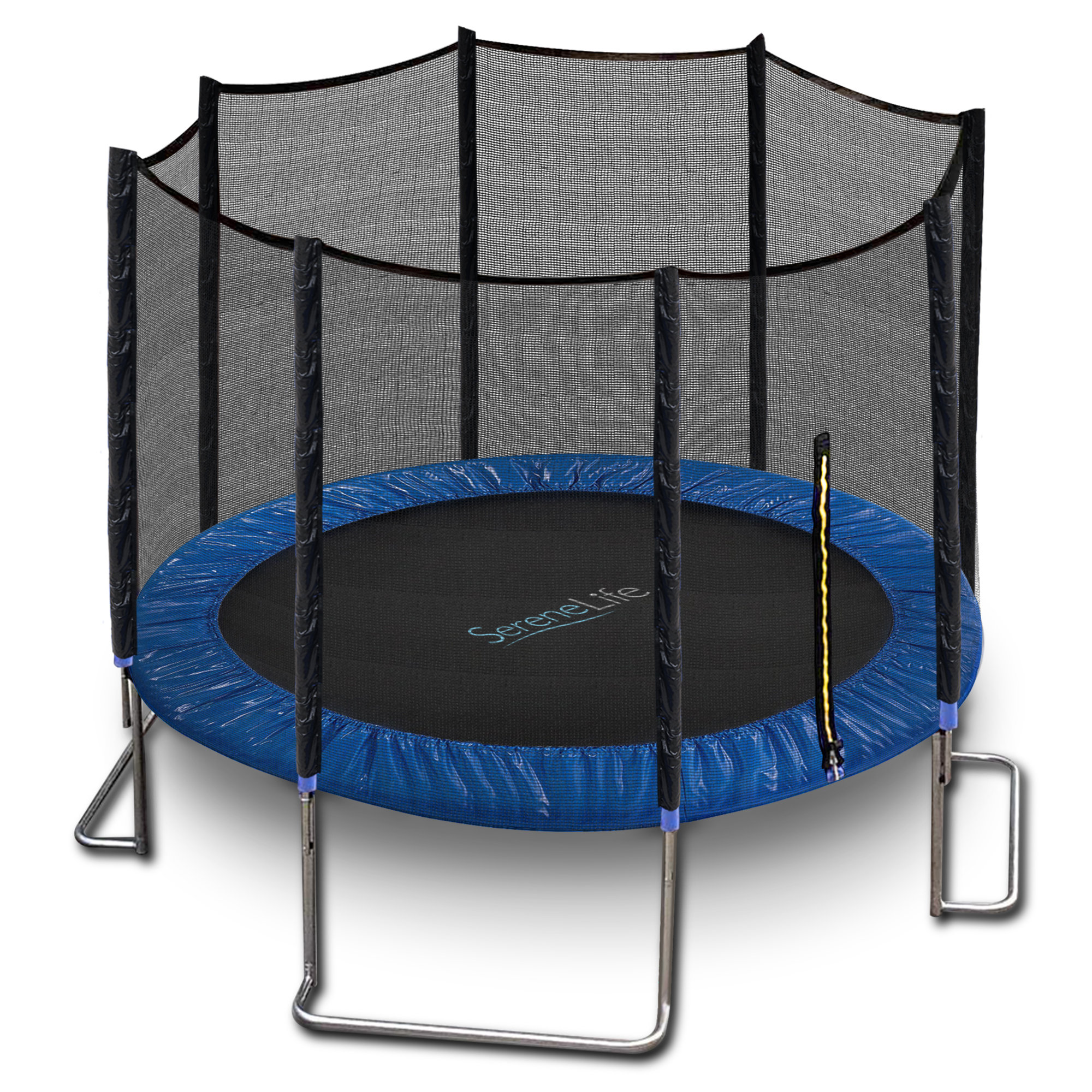 Mathis fiets Kabelbaan SereneLife Home Backyard Sports Trampoline - Large Outdoor Jumping Fun  Trampoline For Kids / Children, Safety Net Cage (10' Ft.) | Wayfair