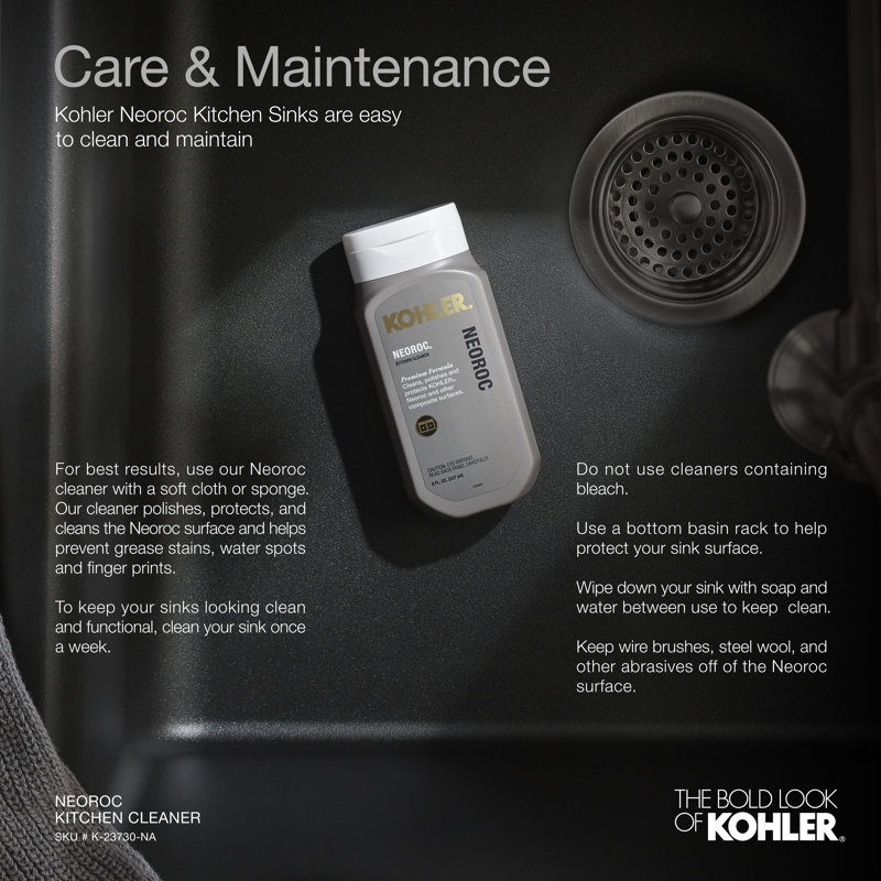 Kohler Cairn Neoroc 28 L X 18 W Undermount Kitchen Sink Reviews Wayfair