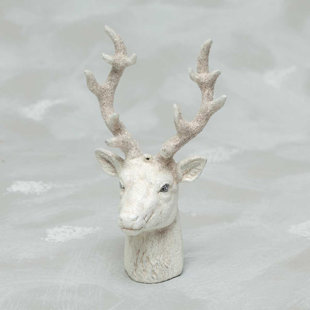 White Ceramic Deer Head Wayfair Ceramic Deer Head Hanging Figurine