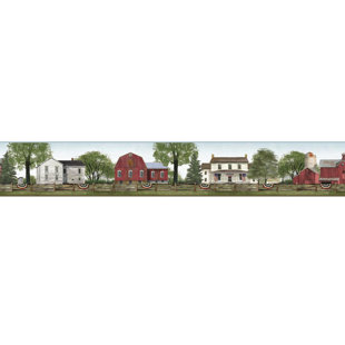 Vintage Farmhouse Wallpaper Wayfair 9 L X 15 W Farmhouse Scenic Wallpaper Border
