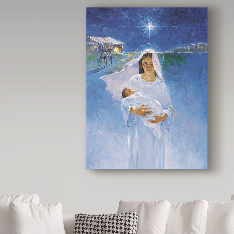 Trademark Art Mary With Jesus Oil Painting Print On Wrapped