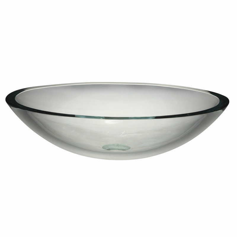 Bathroom Sinks Oval decolav translucence glass oval vessel bathroom sink & reviews Bathroom Sinks Oval decolav translucence glass oval vessel bathroom sink & reviews