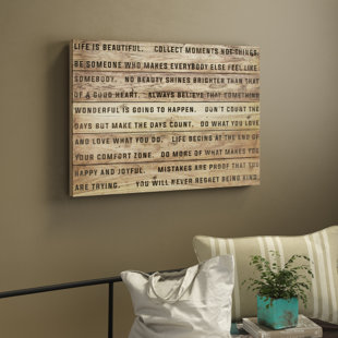 Life Is Beautiful Wall Art Wayfair Life Is Beautiful Textual Art On Wood