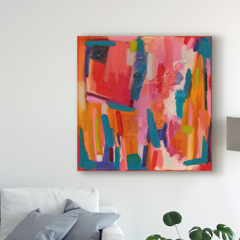 East Urban Home Art 101 Acrylic Painting Print On Wrapped Canvas