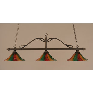Go to store & view more images Fleur De Lis Living Reba 3-Light Billiard Light