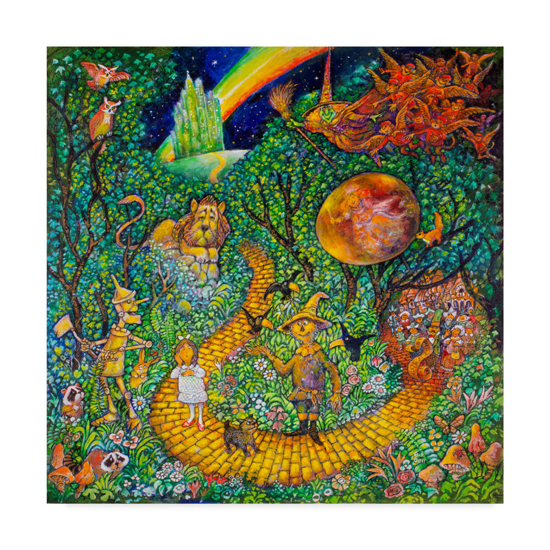 Trademark Art Yellow Brick Road Oil Painting Print On Wrapped