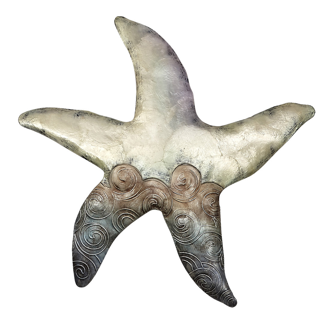 Highland Dunes Myra Capiz Metal Starfish Wall Decor Reviews Myra Capiz Metal Starfish Wall Decor