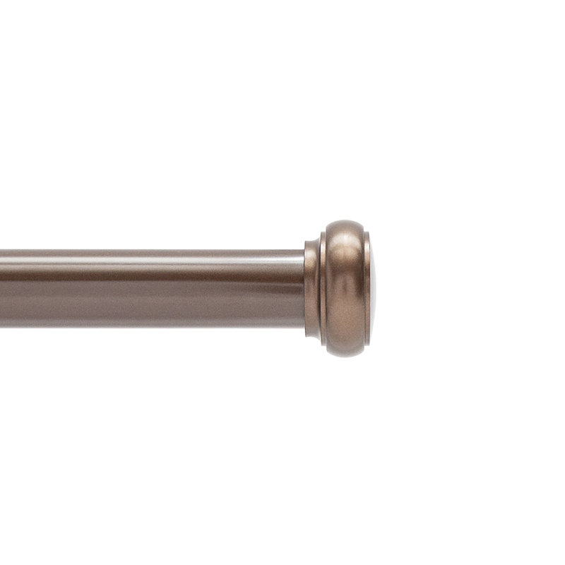Tillman Adjustable 1" Single Curtain Rod Finish: Chocolate, Size: 48" - 86"