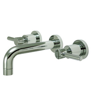 South Beach Wall mounted Double Handle Bathroom Faucet