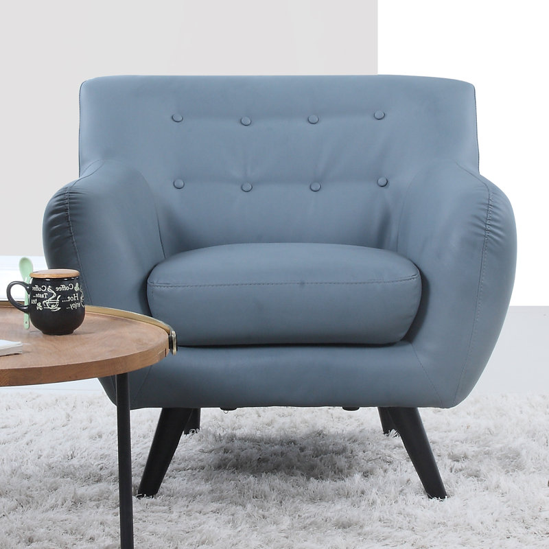 Madison Home Usa Mid Century Modern Tufted Bonded Leather Armchair Mid Century Modern Tufted Bonded Leather Armchair