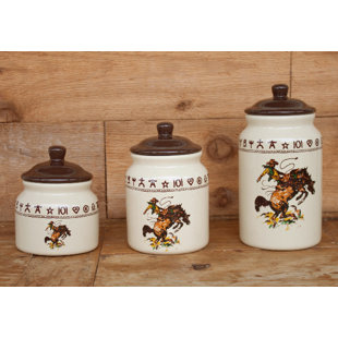 Ceramic Storage Jars Wayfair Elettra 3 Piece Ceramic Storage Jar Set