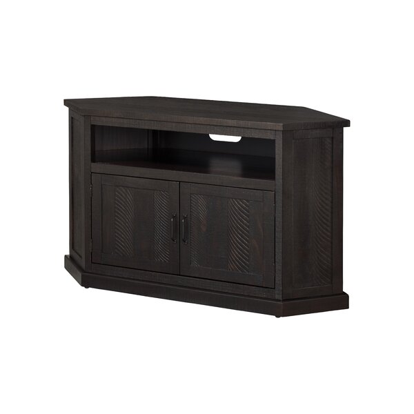 August Grove Tacoma Solid Wood Corner TV Stand for TVs up ...