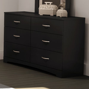 Black Dressers Chest Of Drawers You Ll Love Wayfair Step One 6 Drawer Double Dresser