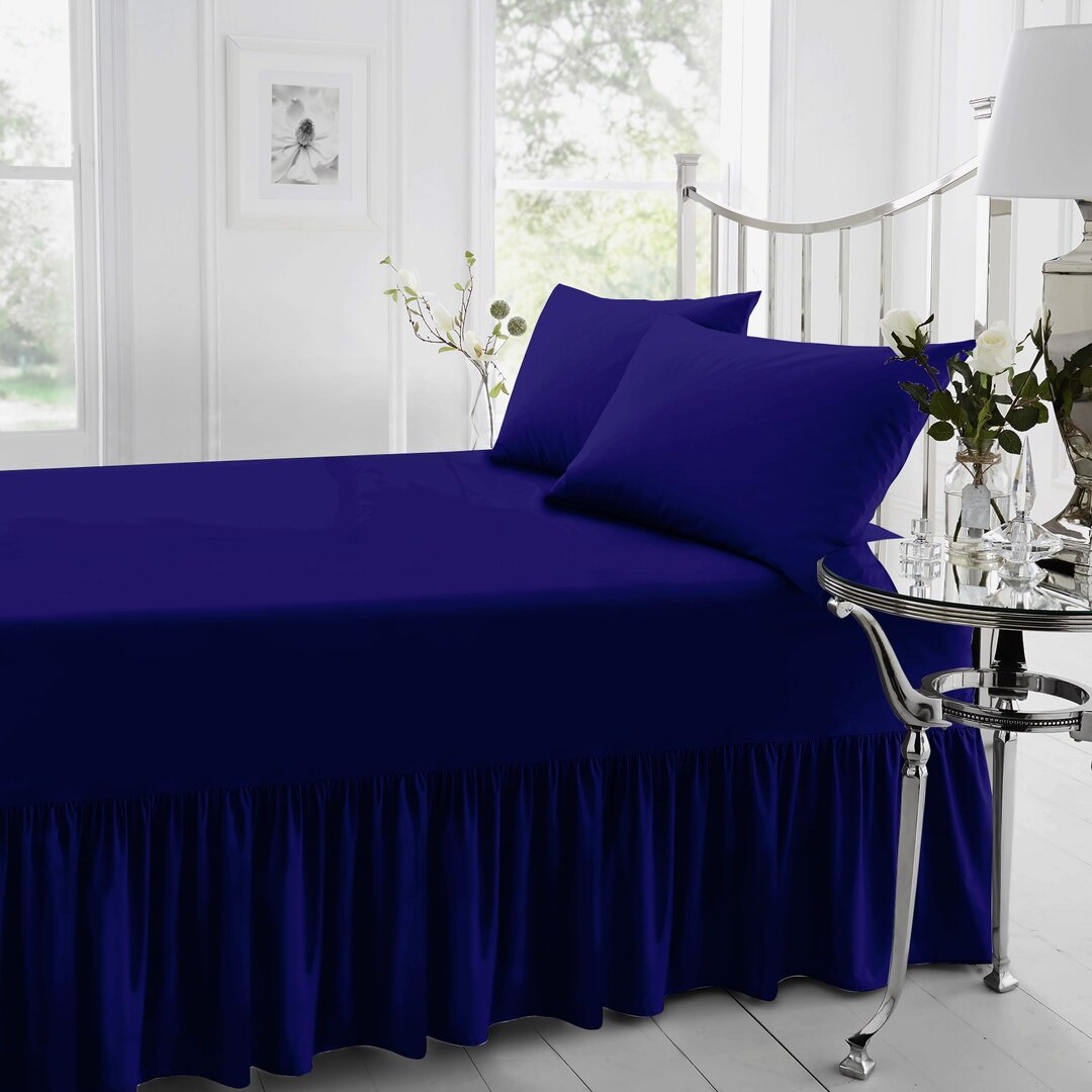 180 Thread Count Bed Valance blue