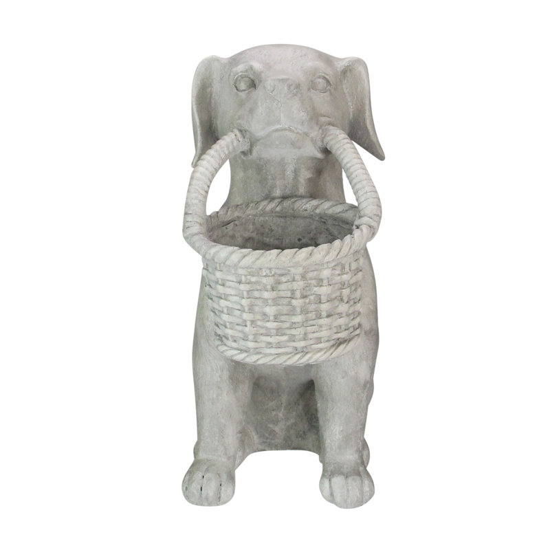 Northlight 14 Gray Dog With Basket Outdoor Garden Planter Statue Wayfair On sale for ¤237.99 original price ¤295.26 $237.99 ¤295.26. wayfair