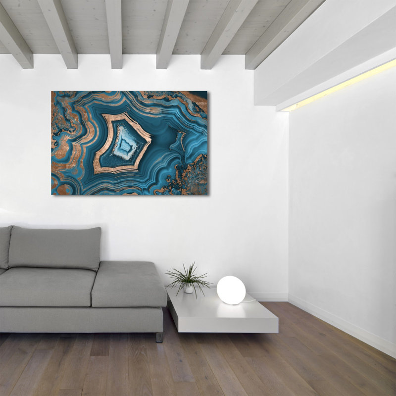Oliver Gal Dreaming About You Geode Abstract Wrapped Canvas Print On Canvas Wayfair