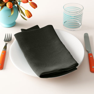 Pre-Rolled Cutlery And Napkin Set  Black 10pc 