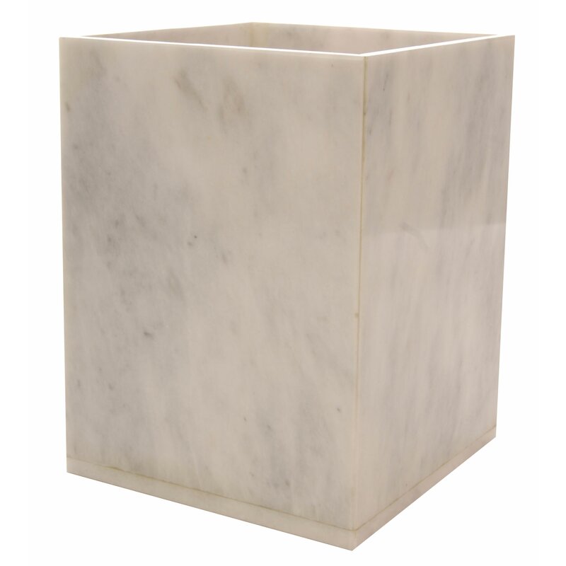 Alcott Hill® Polished Marble Attamore Waste Basket & Reviews | Wayfair