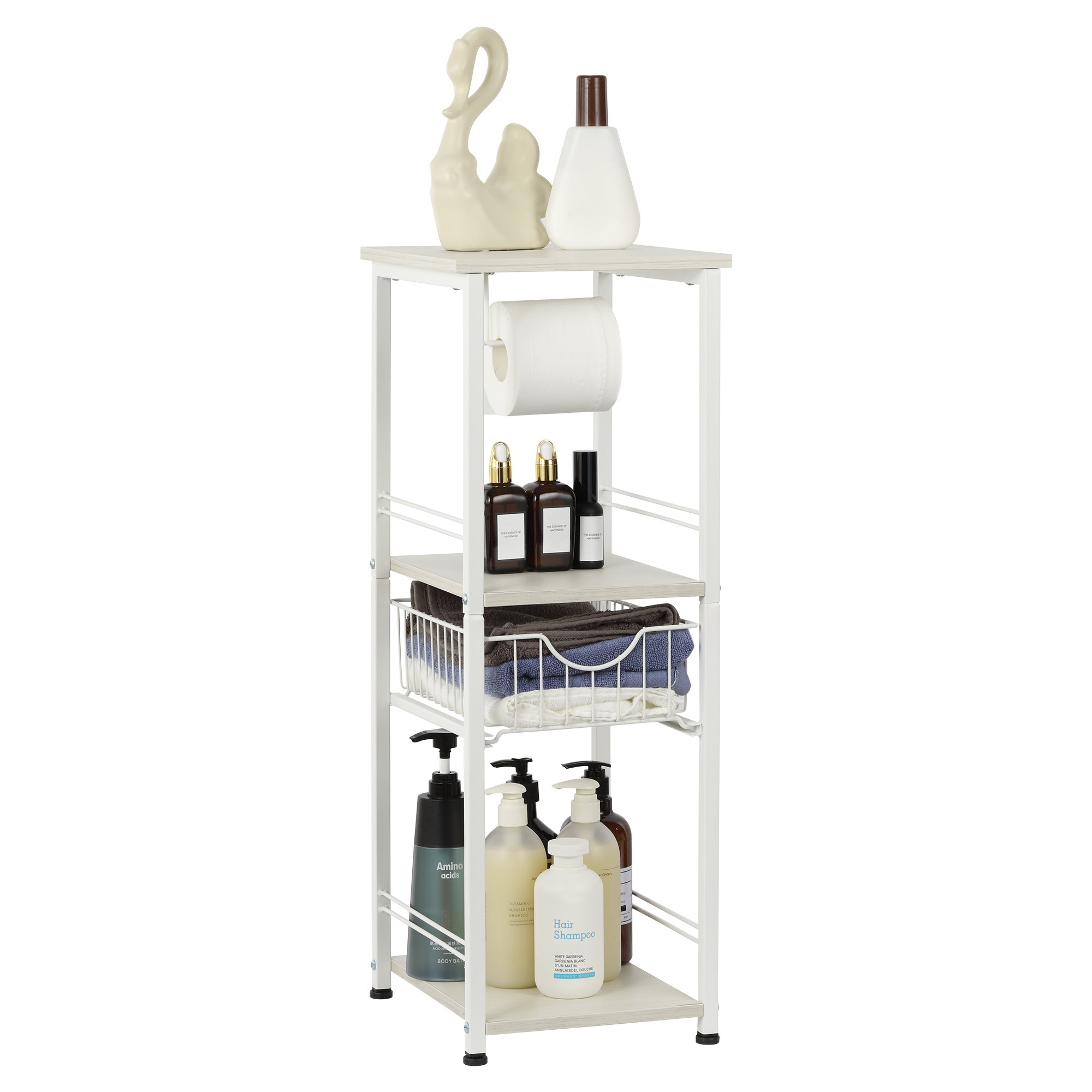 Ebern Designs Avdotja Steel Freestanding Bathroom Shelves Wayfair